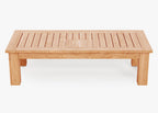 Table basse d'extérieur en teck - Pied carré