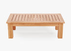 Table basse d'extérieur en teck - Pied carré