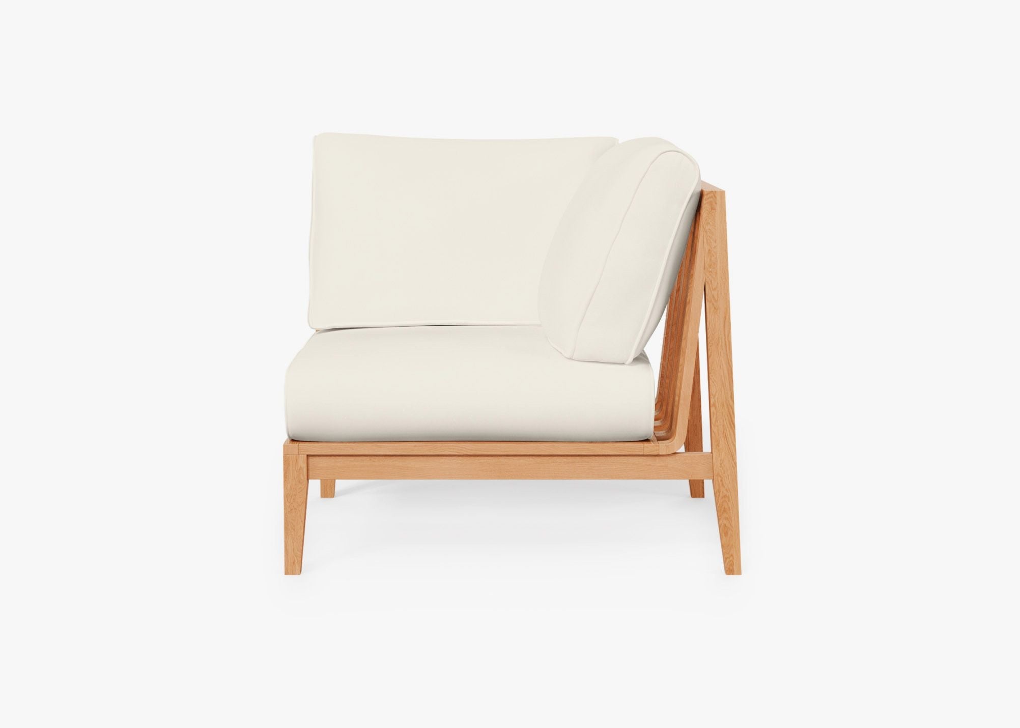 Chaise d'angle d'extérieur en teck - Gauche
