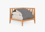 Chaise d'angle d'extérieur en teck - Gauche