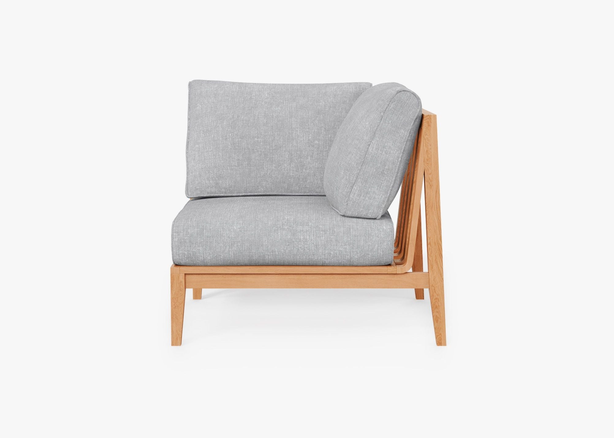 Chaise d'angle d'extérieur en teck - Gauche