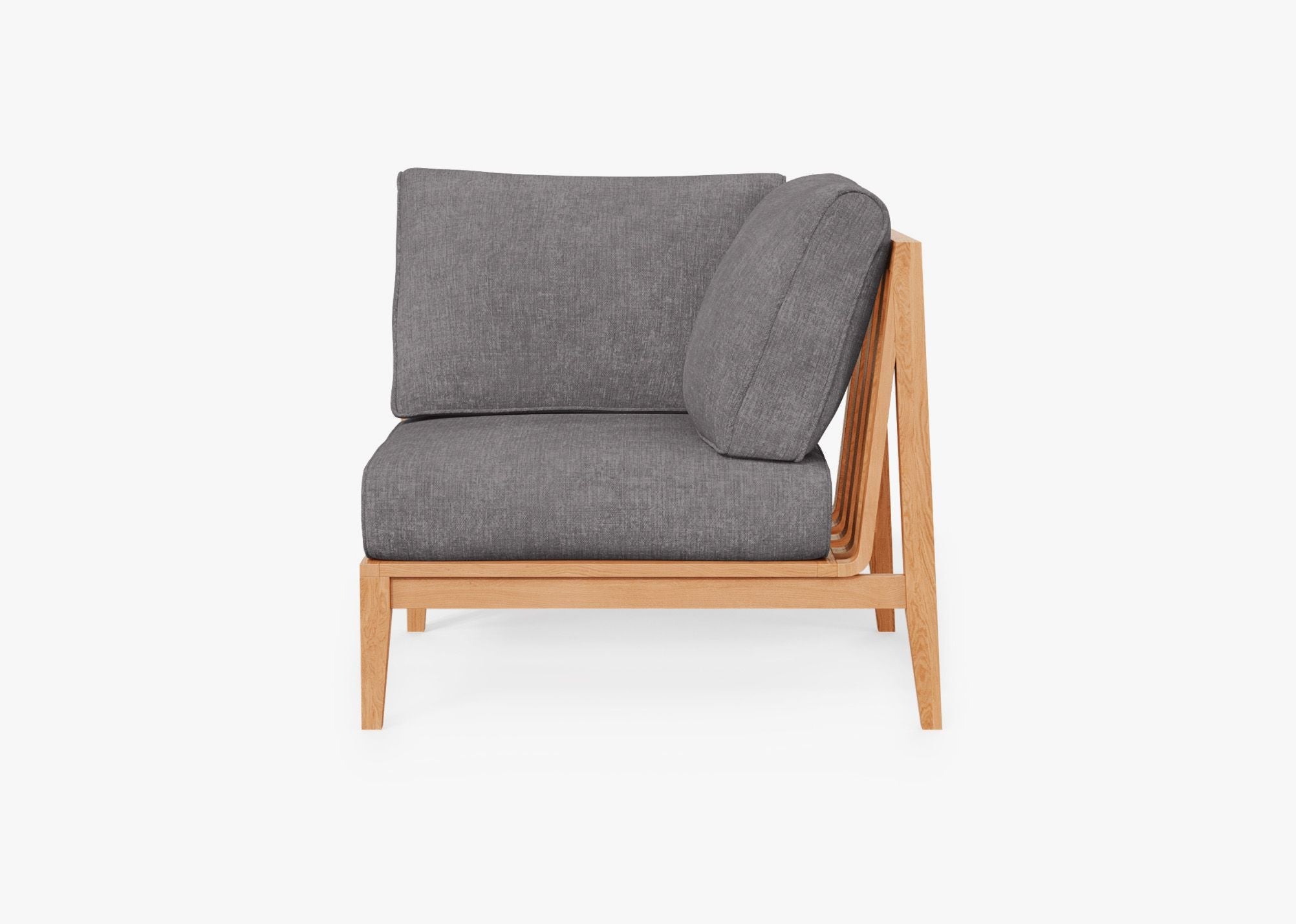 Chaise d'angle d'extérieur en teck - Gauche