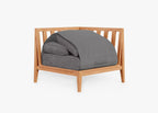 Chaise d'angle d'extérieur en teck - Gauche