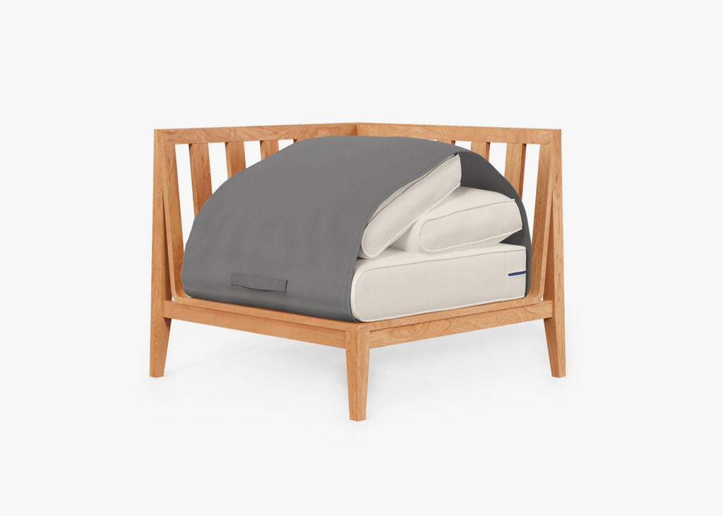 Chaise d'angle d'extérieur en teck - Droite