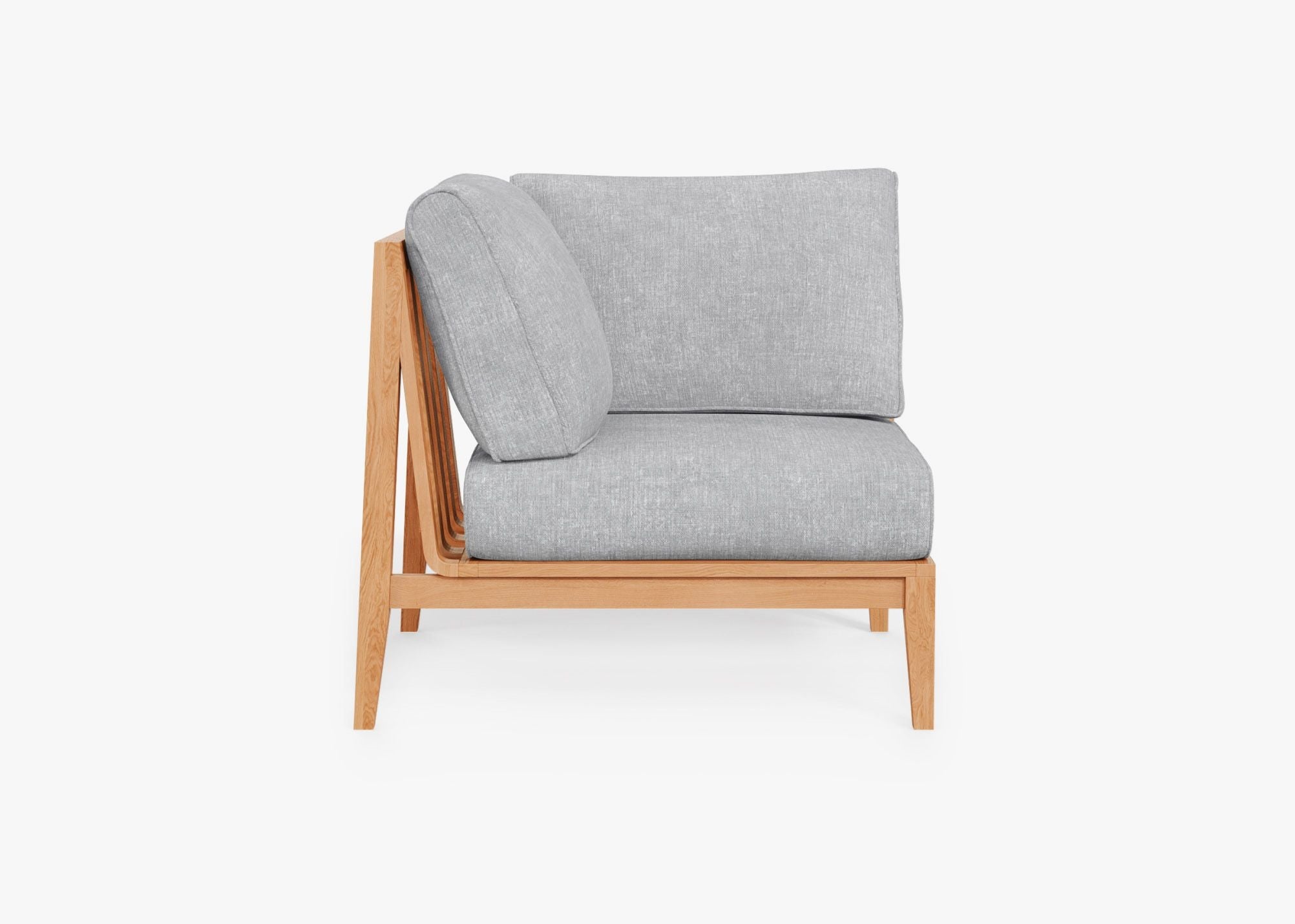 Chaise d'angle d'extérieur en teck - Droite