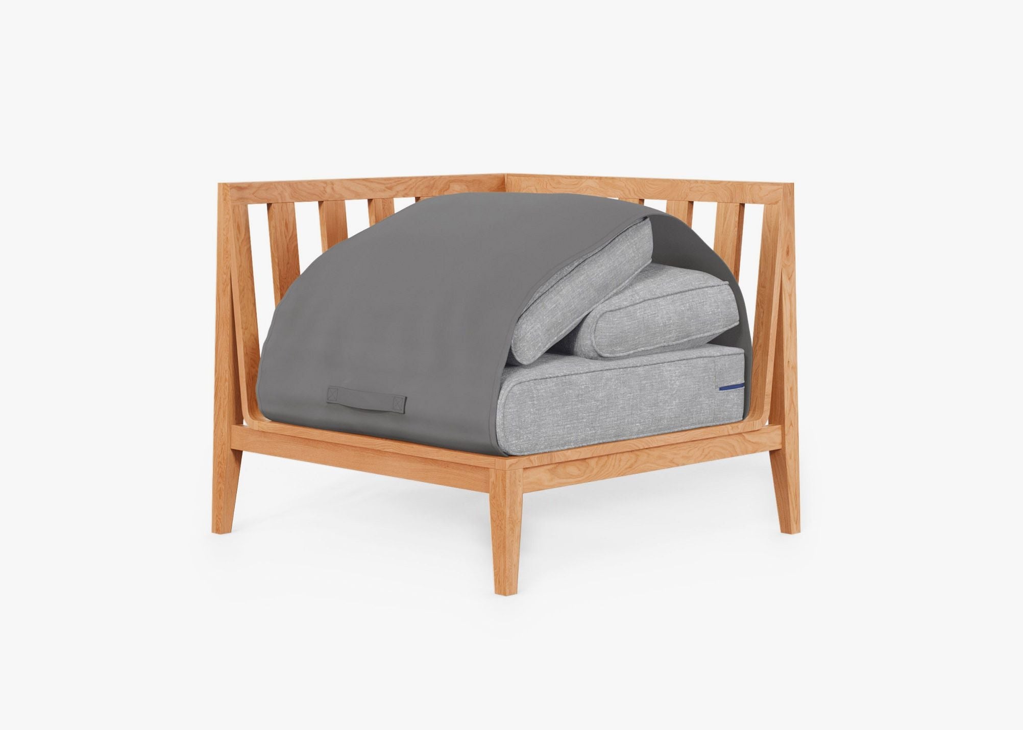 Chaise d'angle d'extérieur en teck - Droite