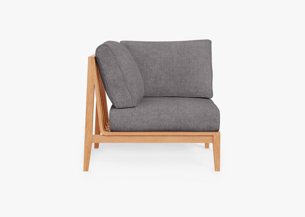Chaise d'angle d'extérieur en teck - Droite