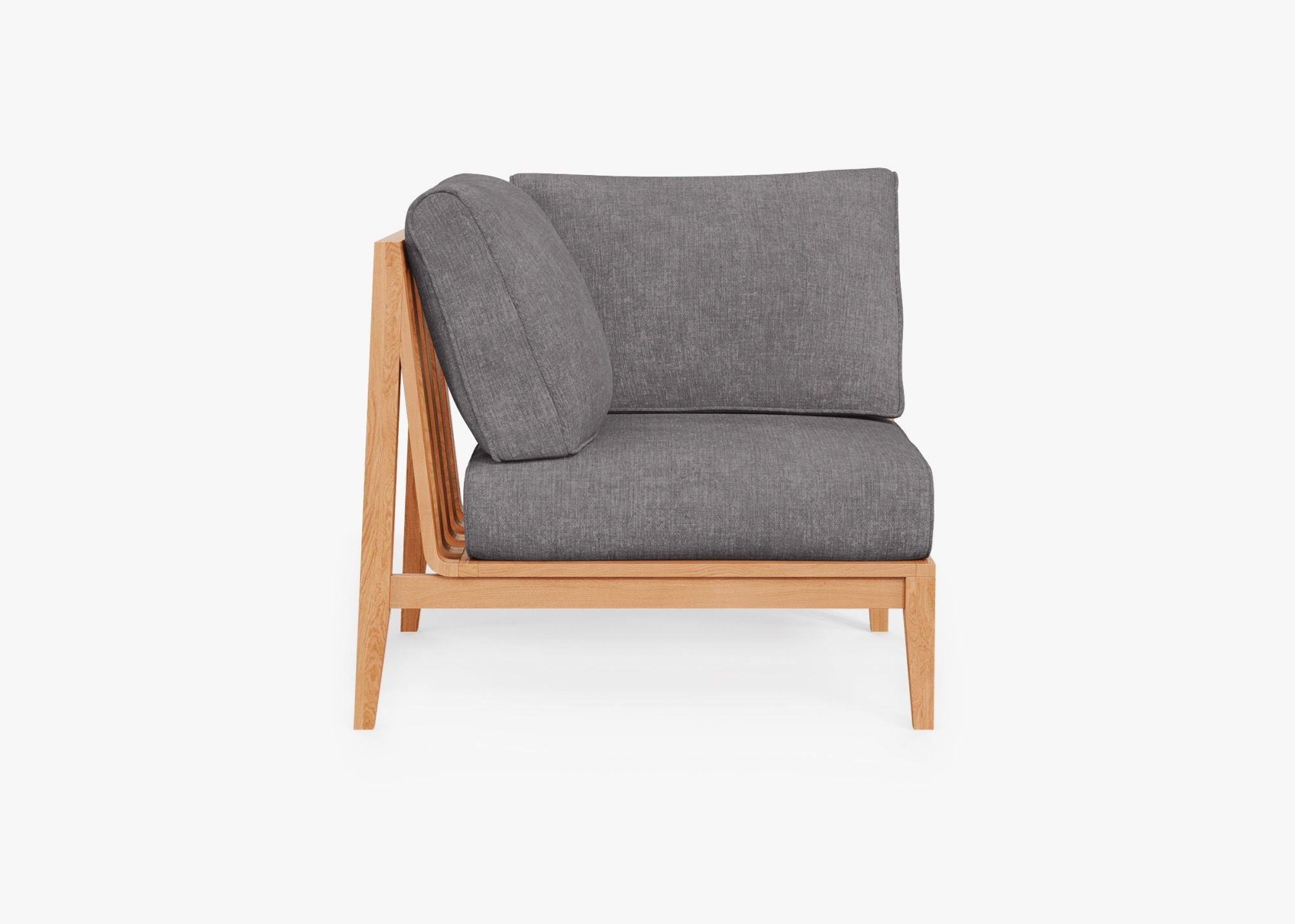 Chaise d'angle d'extérieur en teck - Droite