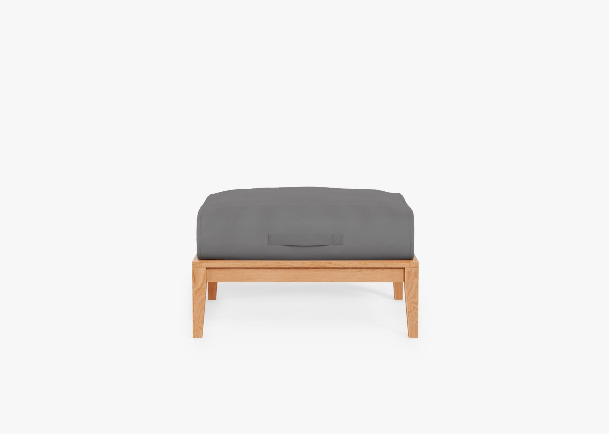 Pouf d'extérieur en teck
