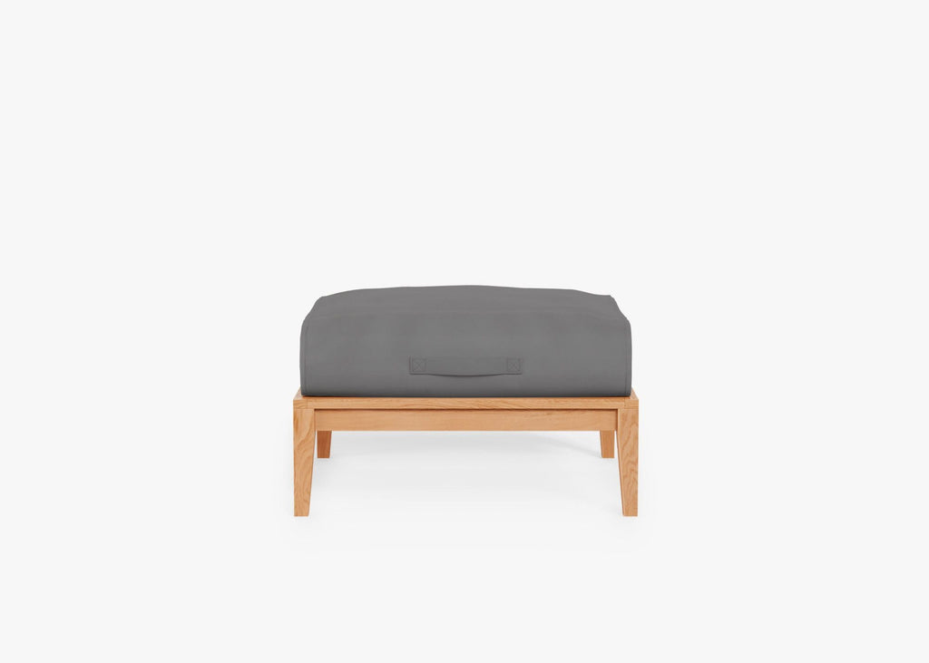 Pouf d'extérieur en teck