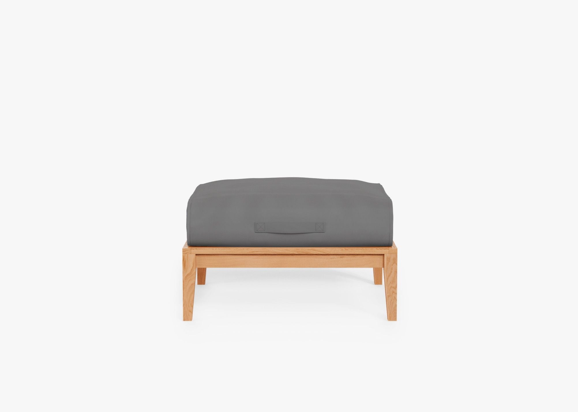 Pouf d'extérieur en teck