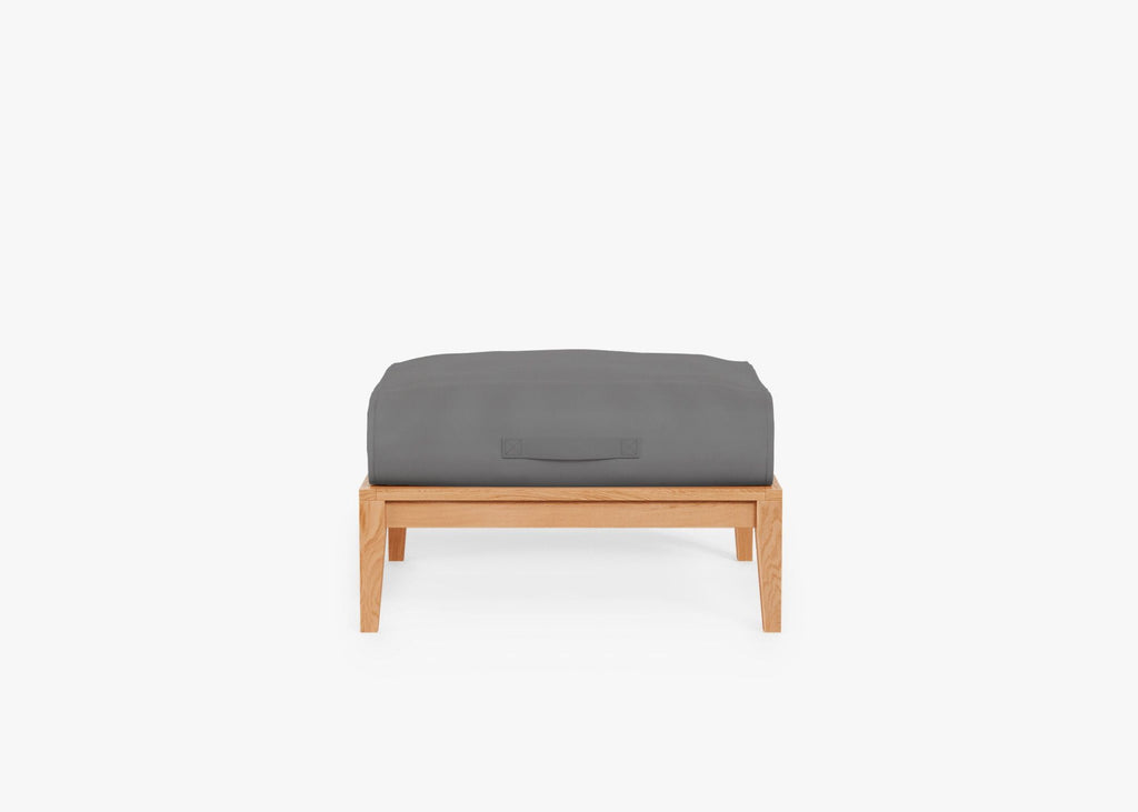 Pouf d'extérieur en teck