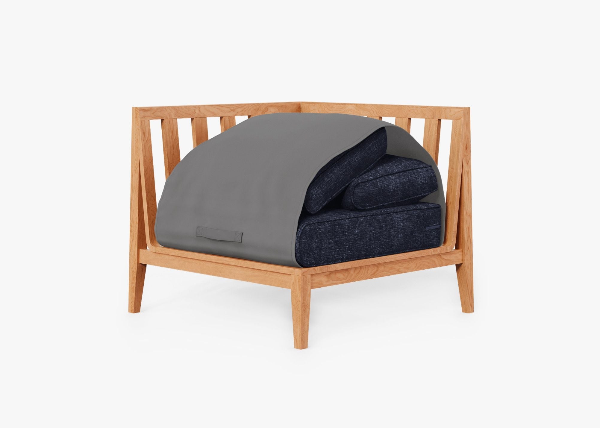 Fauteuil d'extérieur sectionnel en teck - Droite