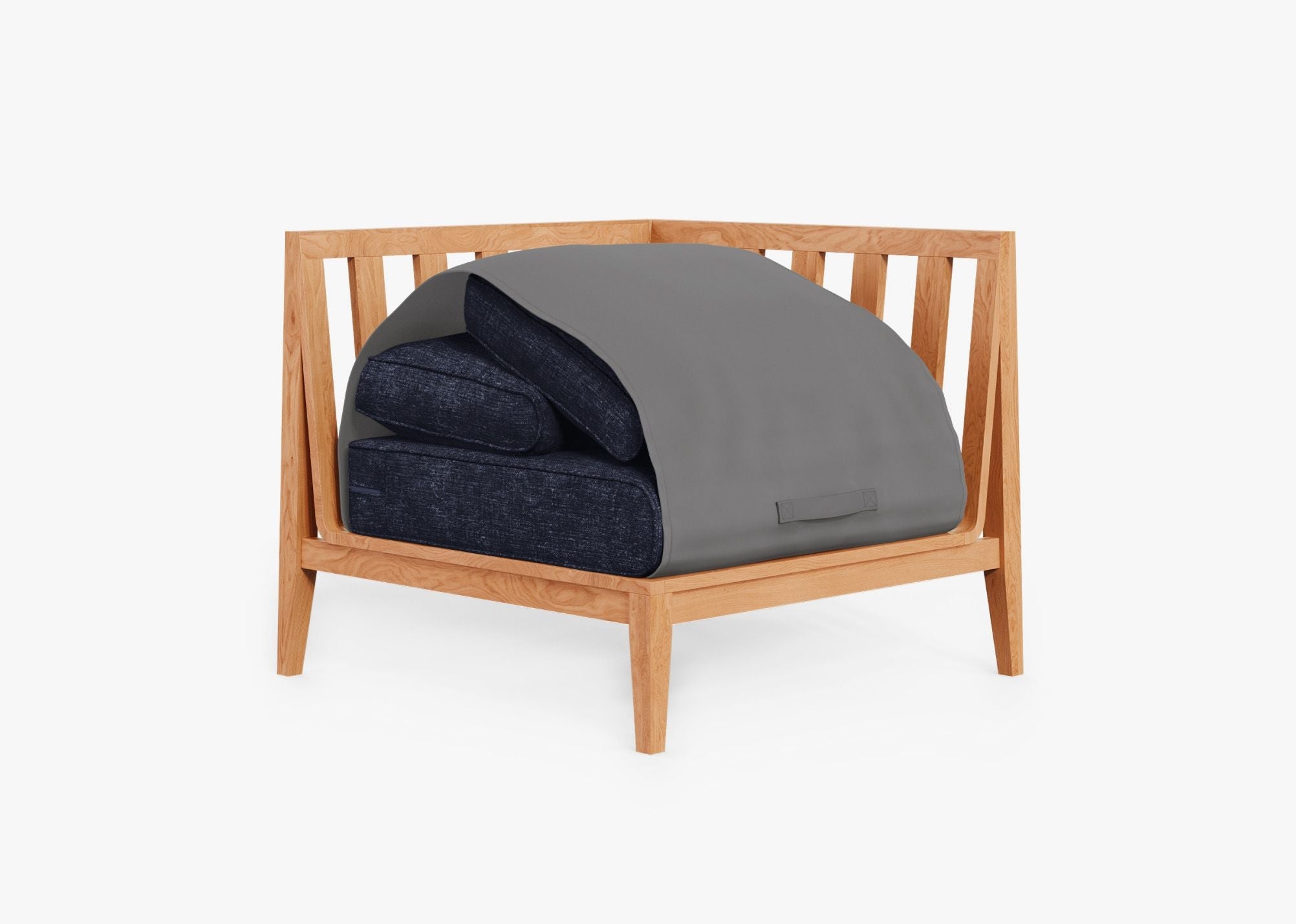 Fauteuil d'extérieur sectionnel en teck - Gauche