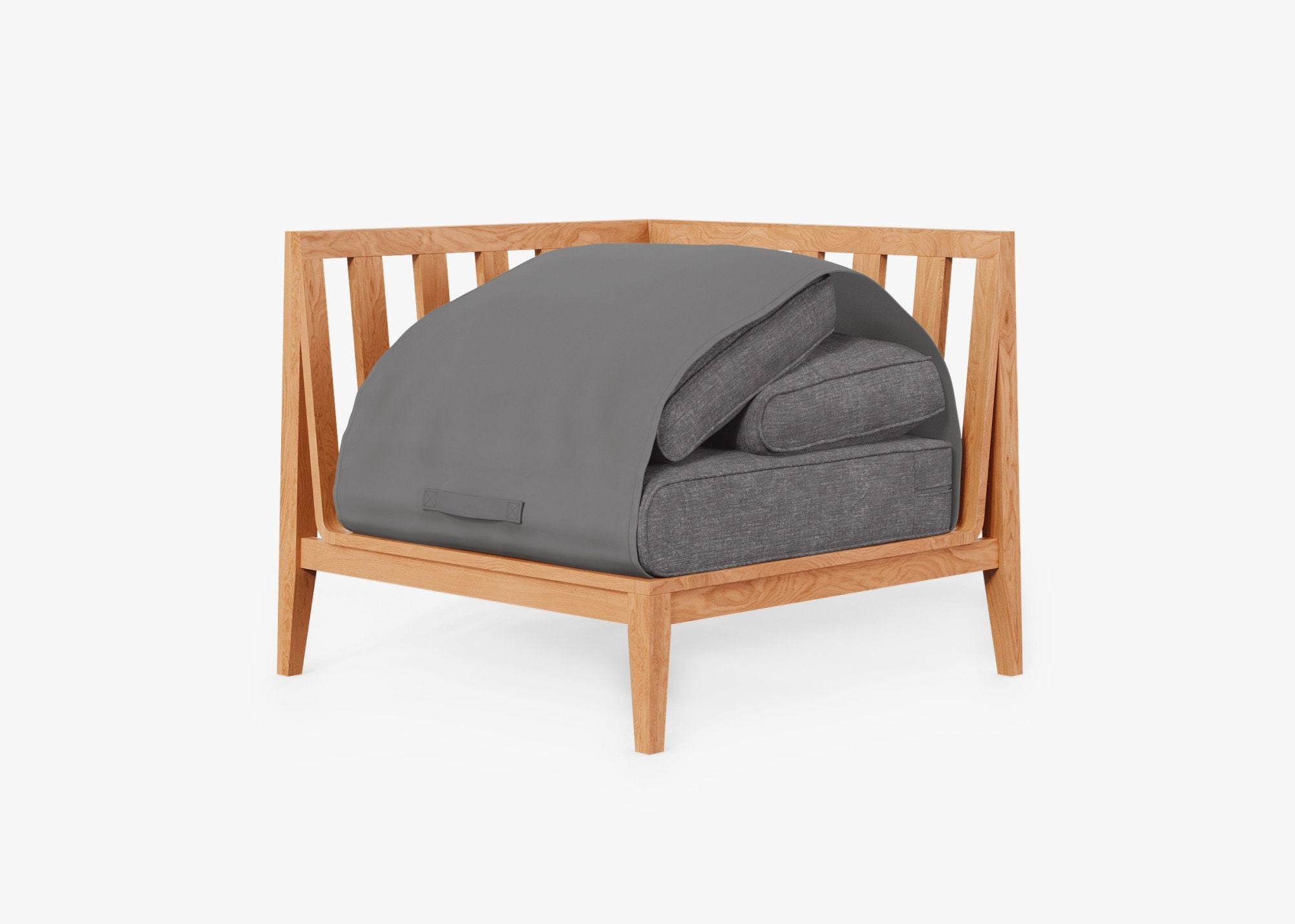 Fauteuil d'extérieur sectionnel en teck - Droite