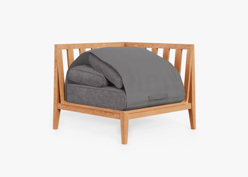 Fauteuil d'extérieur sectionnel en teck - Gauche