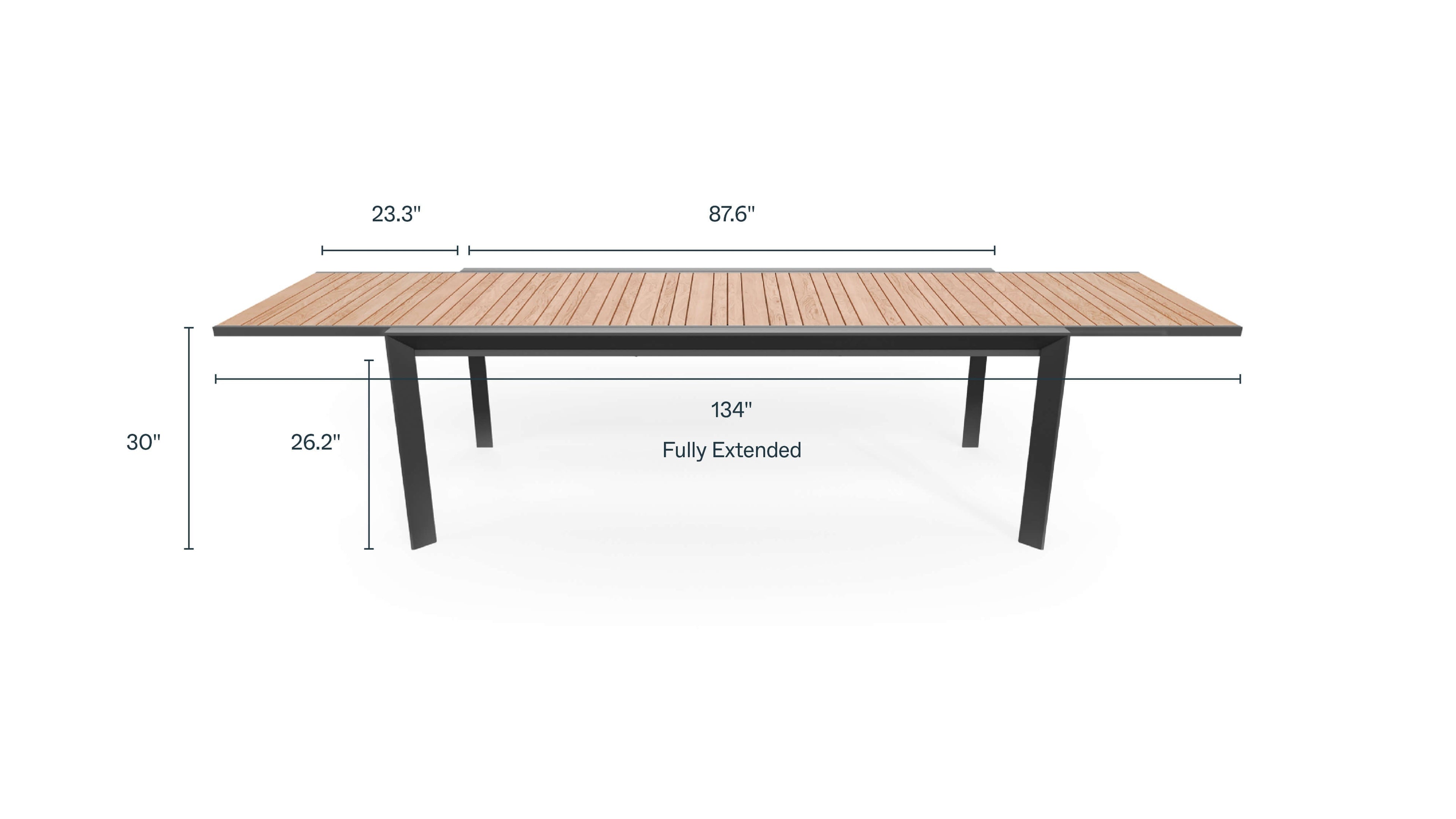 Table à manger extensible d'extérieur en teck et aluminium + 12 chaises de réalisateur en teck