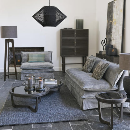 Canapé Theo - Velours gris