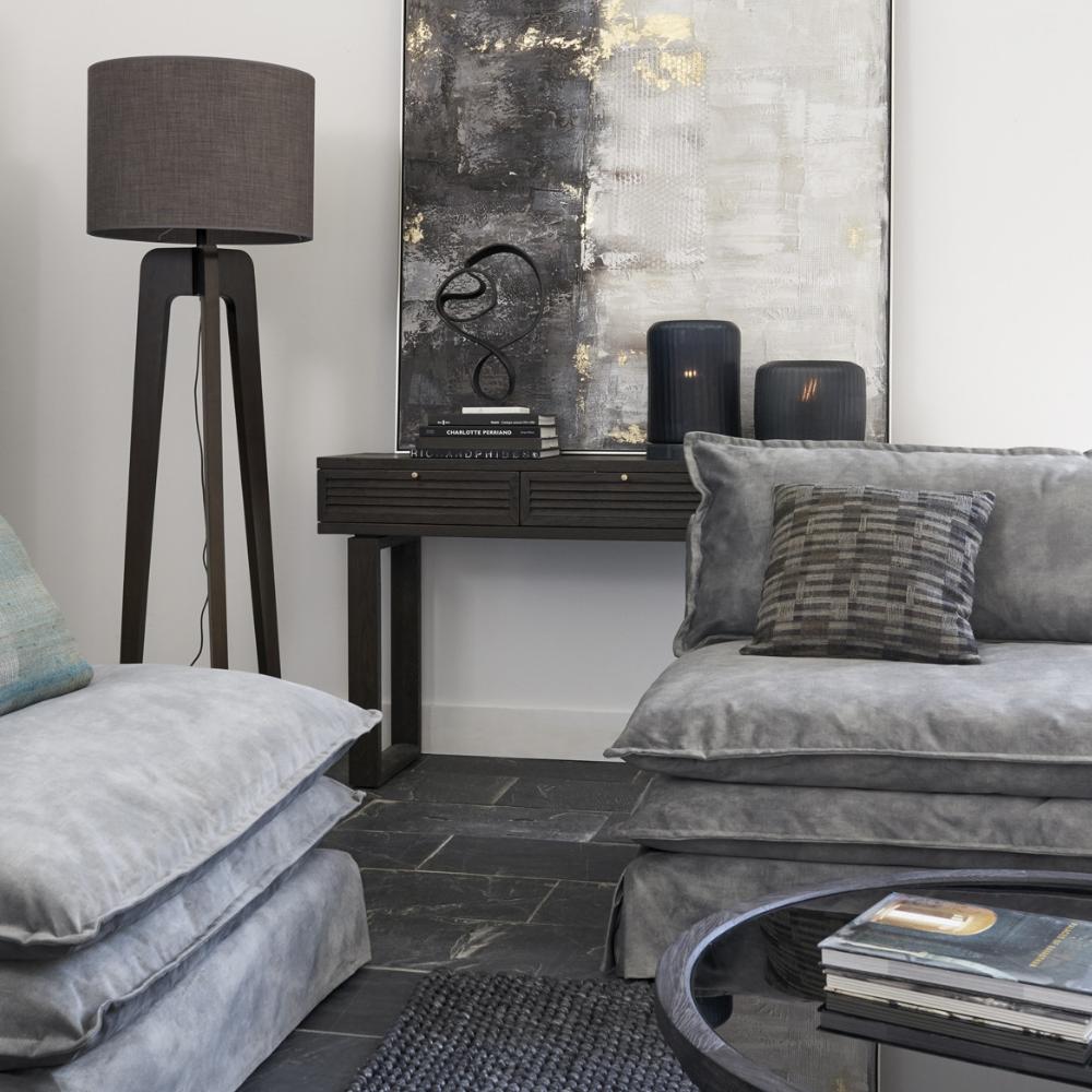 Canapé Theo - Velours gris