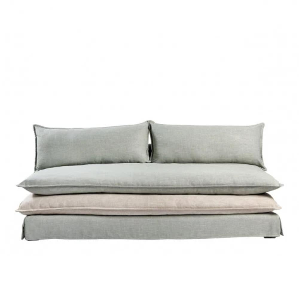 Canapé Theo couleur sauge et beige