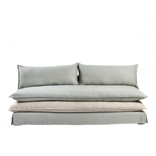 Canapé Theo couleur sauge et beige