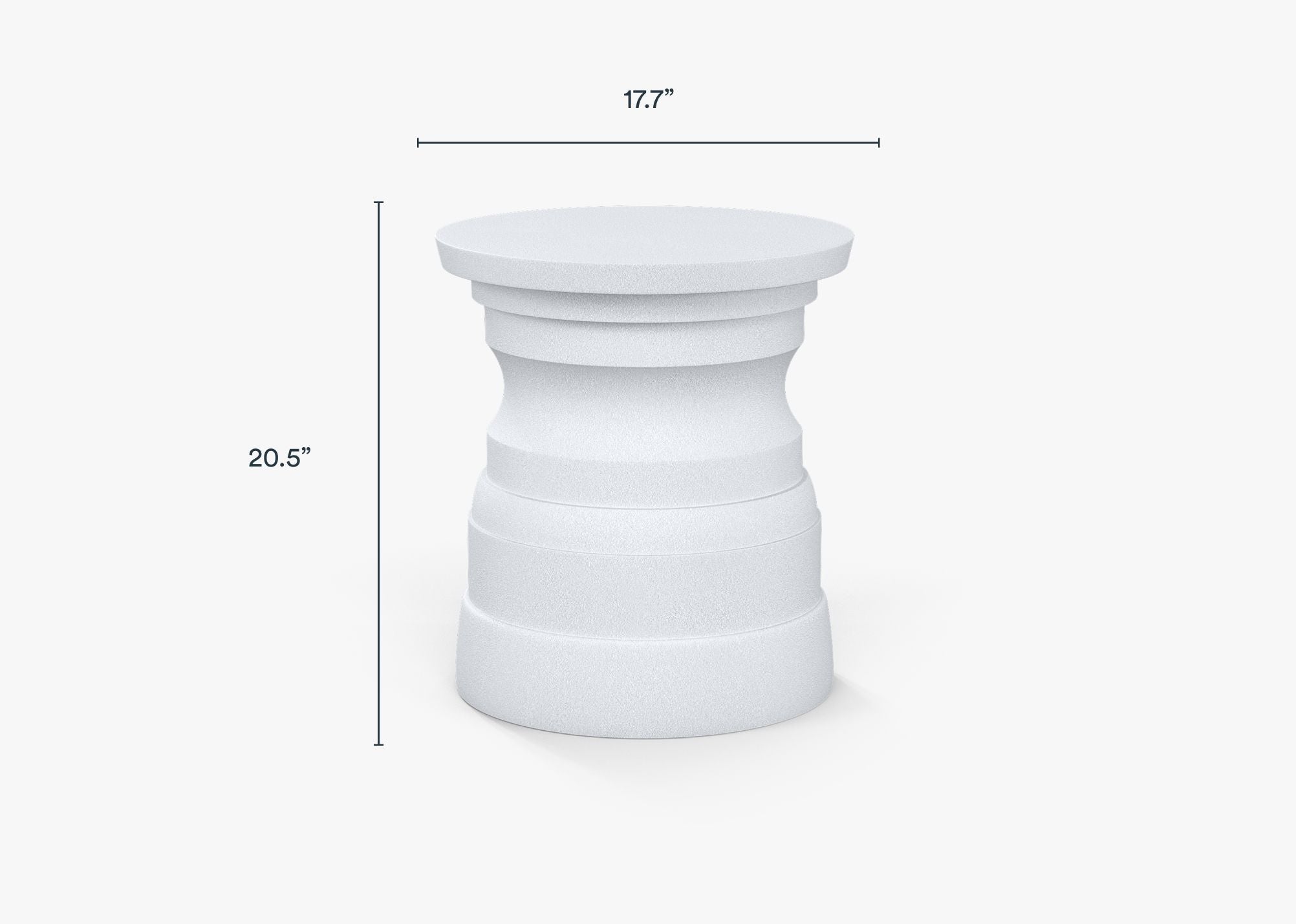 Table d'appoint d'extérieur en béton - à plusieurs niveaux