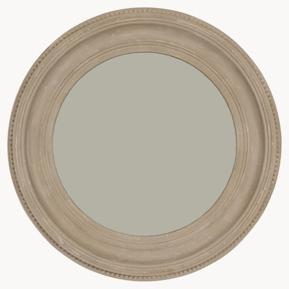 Miroir rond à perles gris Walton