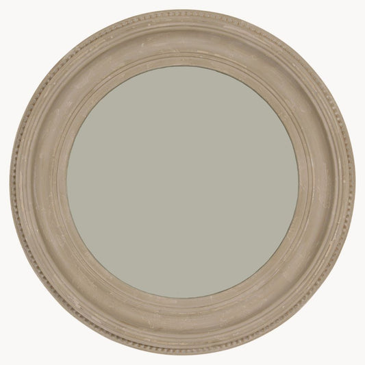 Miroir rond à perles gris Walton
