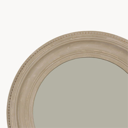 Miroir rond à perles gris Walton