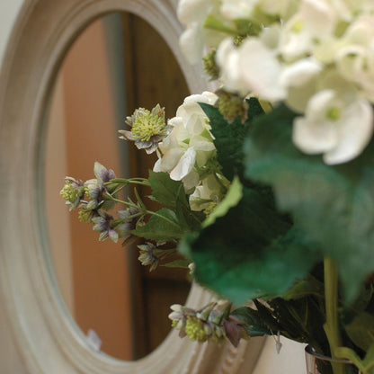 Miroir rond à perles gris Walton