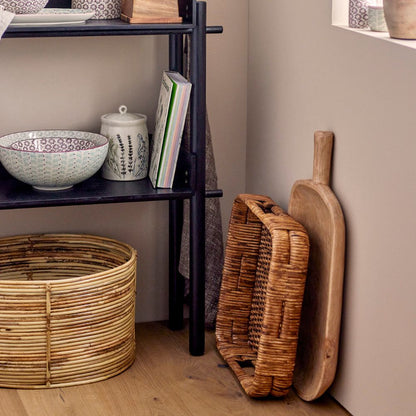 Plateau en rotin Evaleen - Lot de deux