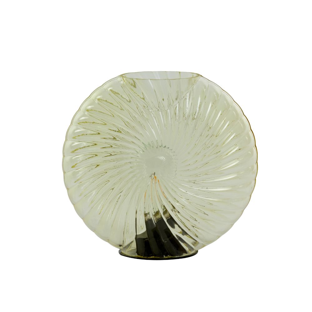 Lampe de table LED en verre marron