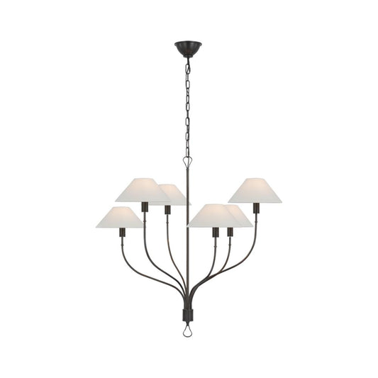 Lustre à queue décalée Griffin de grande taille, Visual Comfort