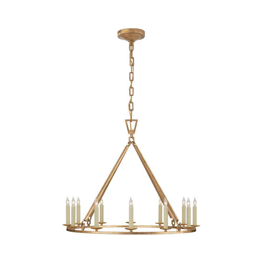 Lustre à anneau unique de taille moyenne pour un confort visuel