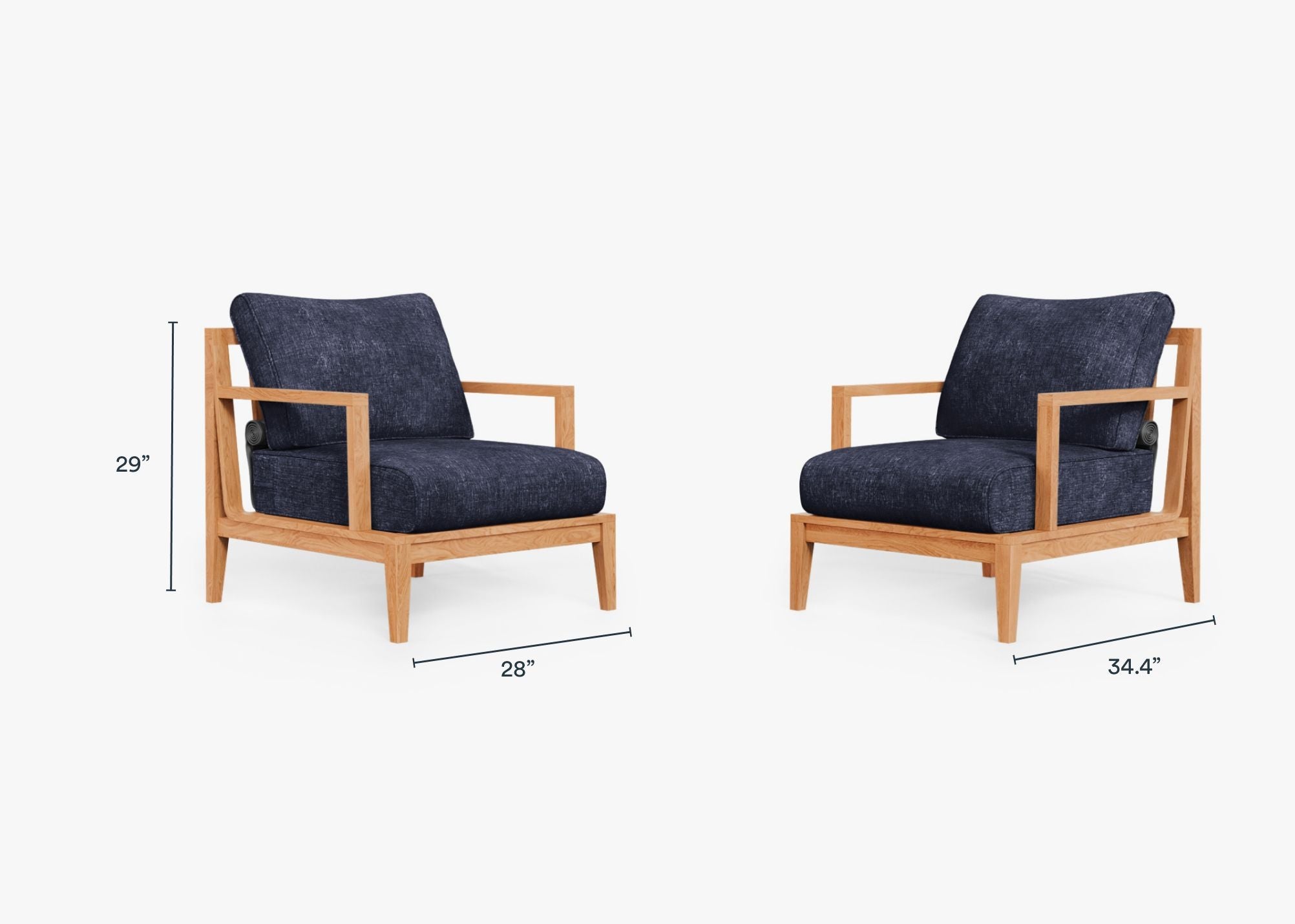 Ensemble de conversation avec fauteuils d'extérieur en teck