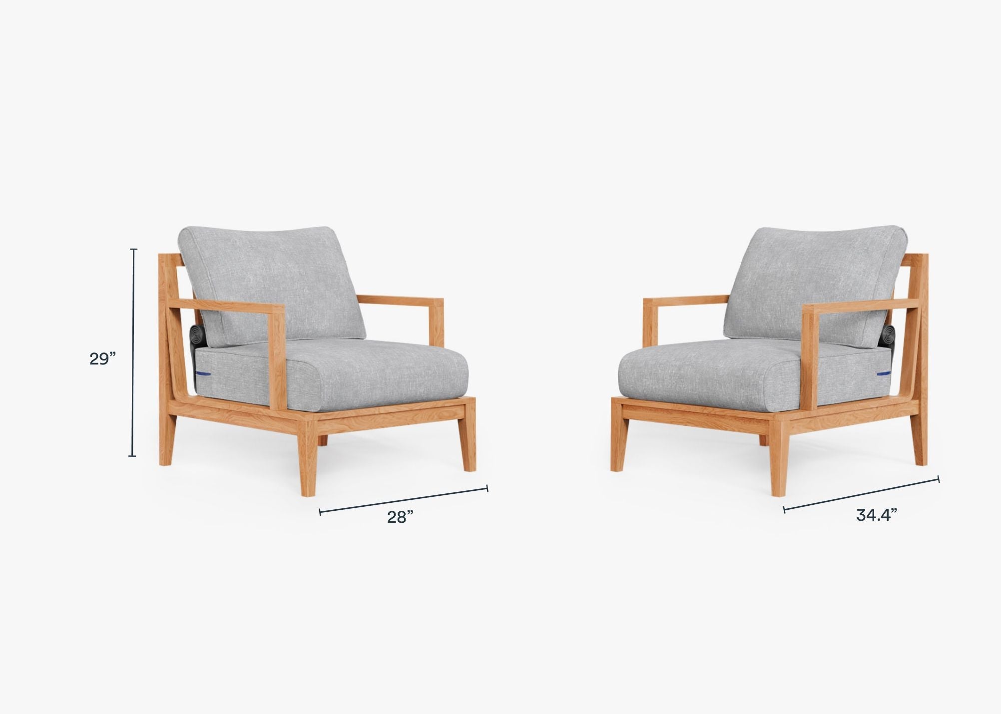 Ensemble de conversation avec fauteuils d'extérieur en teck