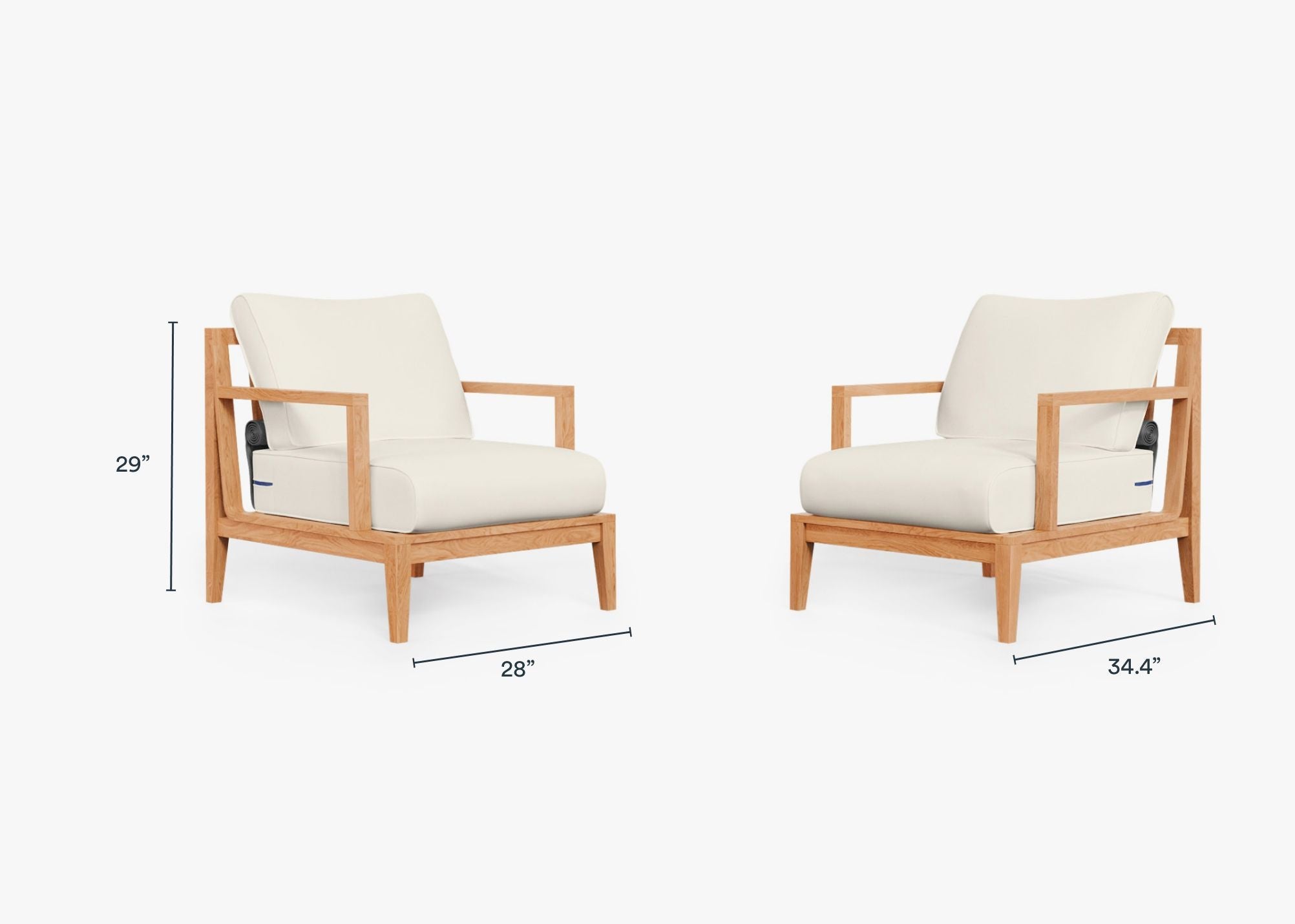 Ensemble de conversation avec fauteuils d'extérieur en teck