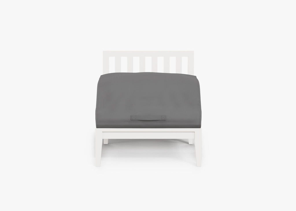 Chaise d'extérieur sans accoudoirs en aluminium blanc