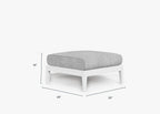 Pouf d'extérieur en aluminium blanc