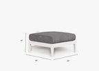 Pouf d'extérieur en aluminium blanc