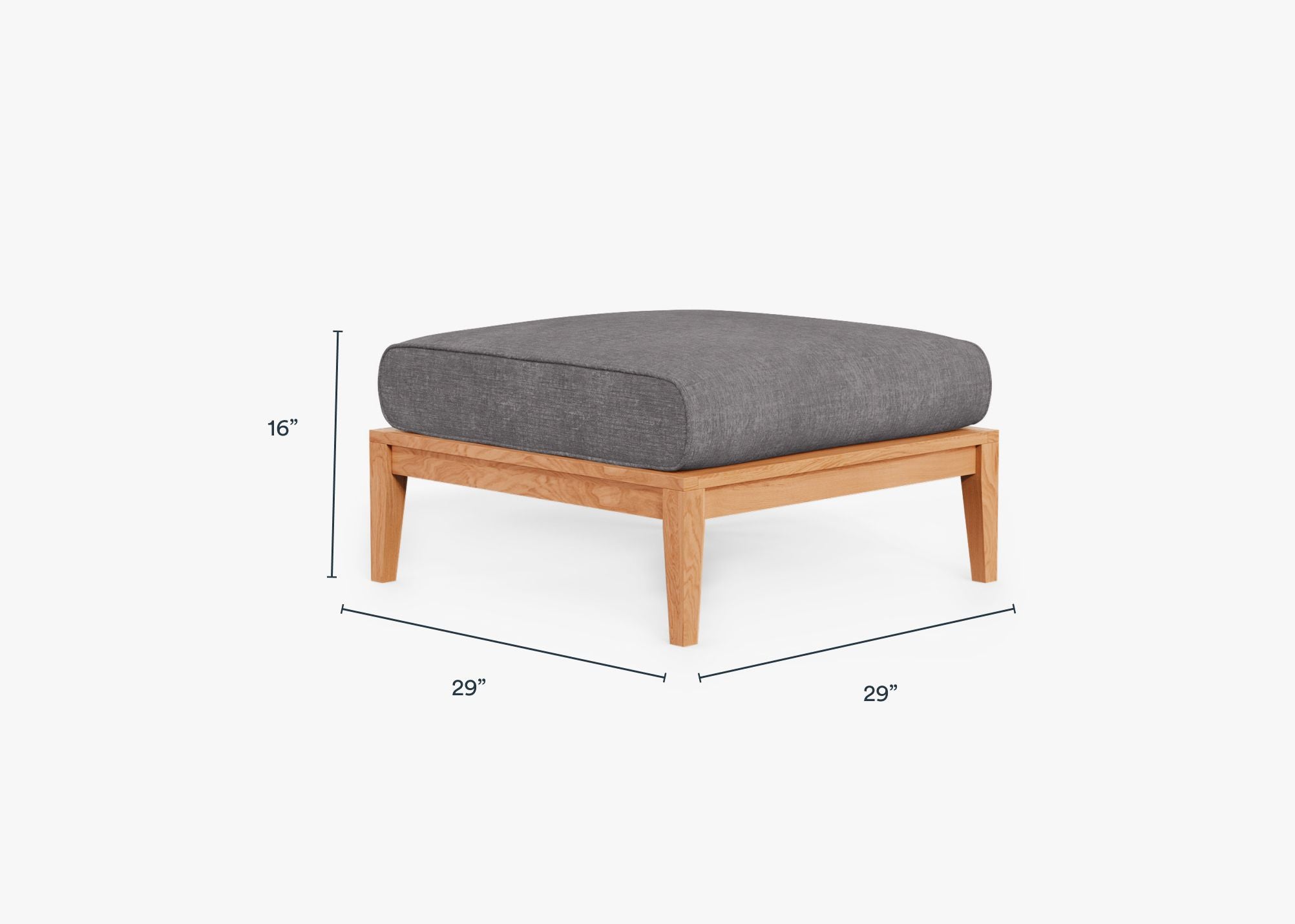 Pouf d'extérieur en teck