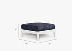 Pouf d'extérieur en aluminium blanc