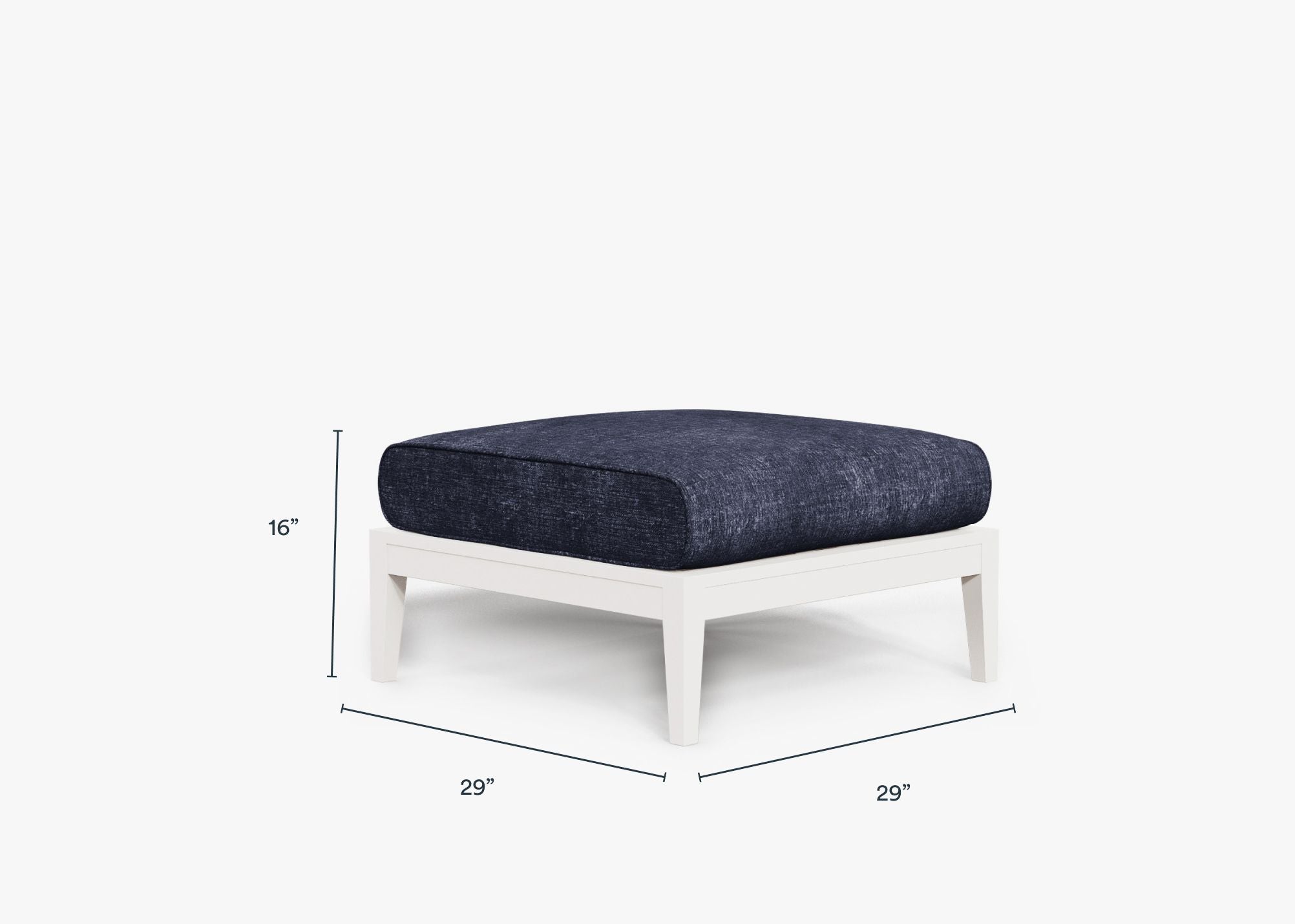 Pouf d'extérieur en aluminium blanc