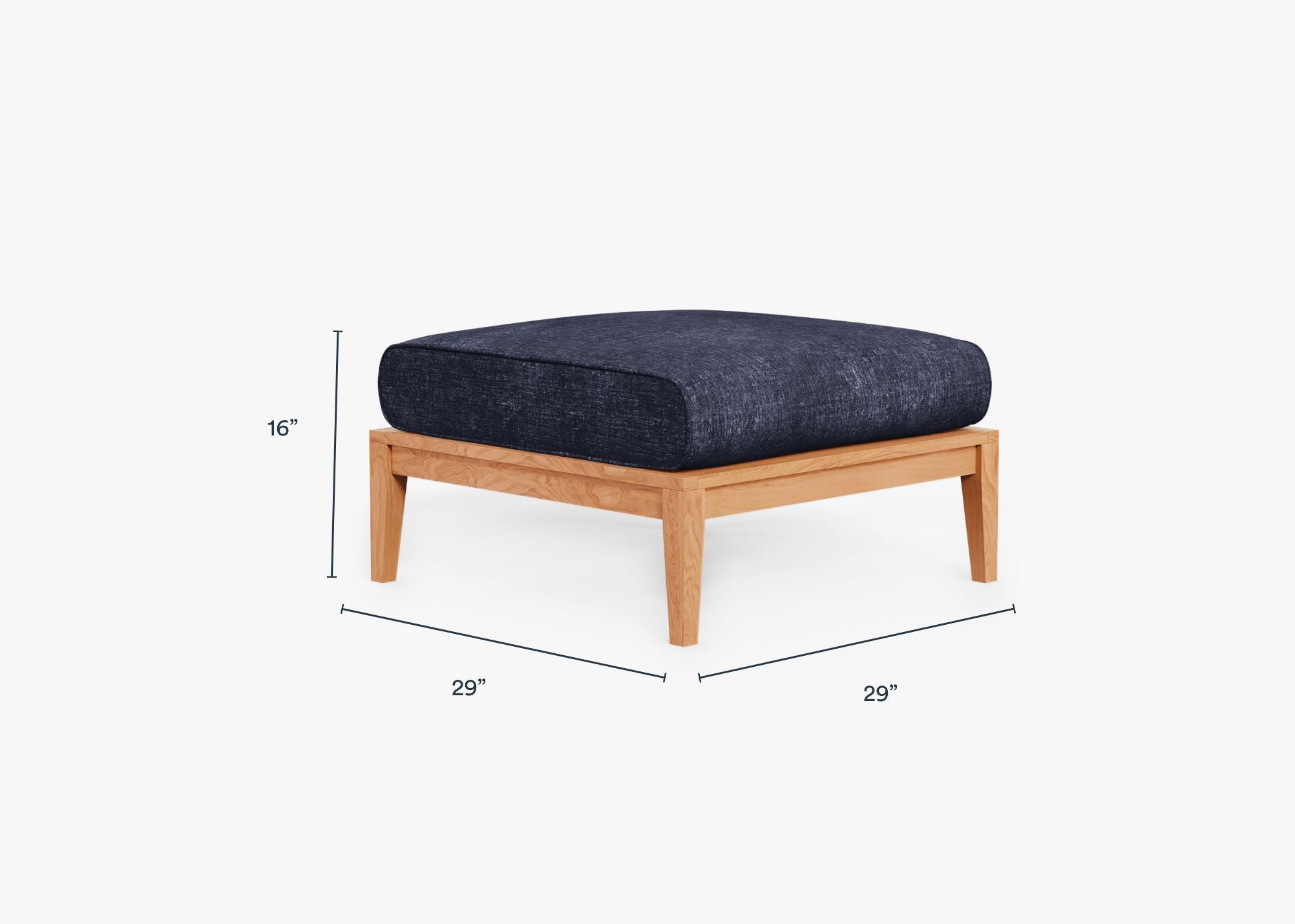 Pouf d'extérieur en teck