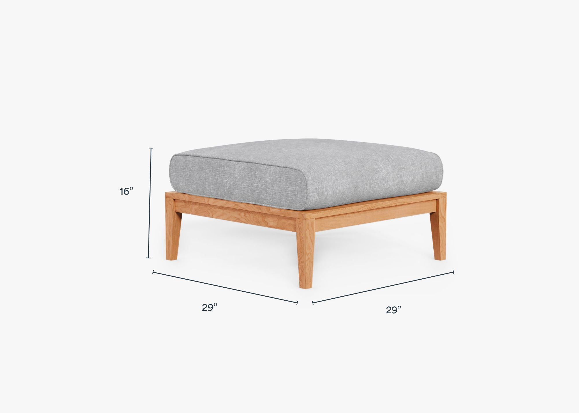 Pouf d'extérieur en teck