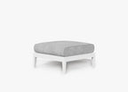 Pouf d'extérieur en aluminium blanc