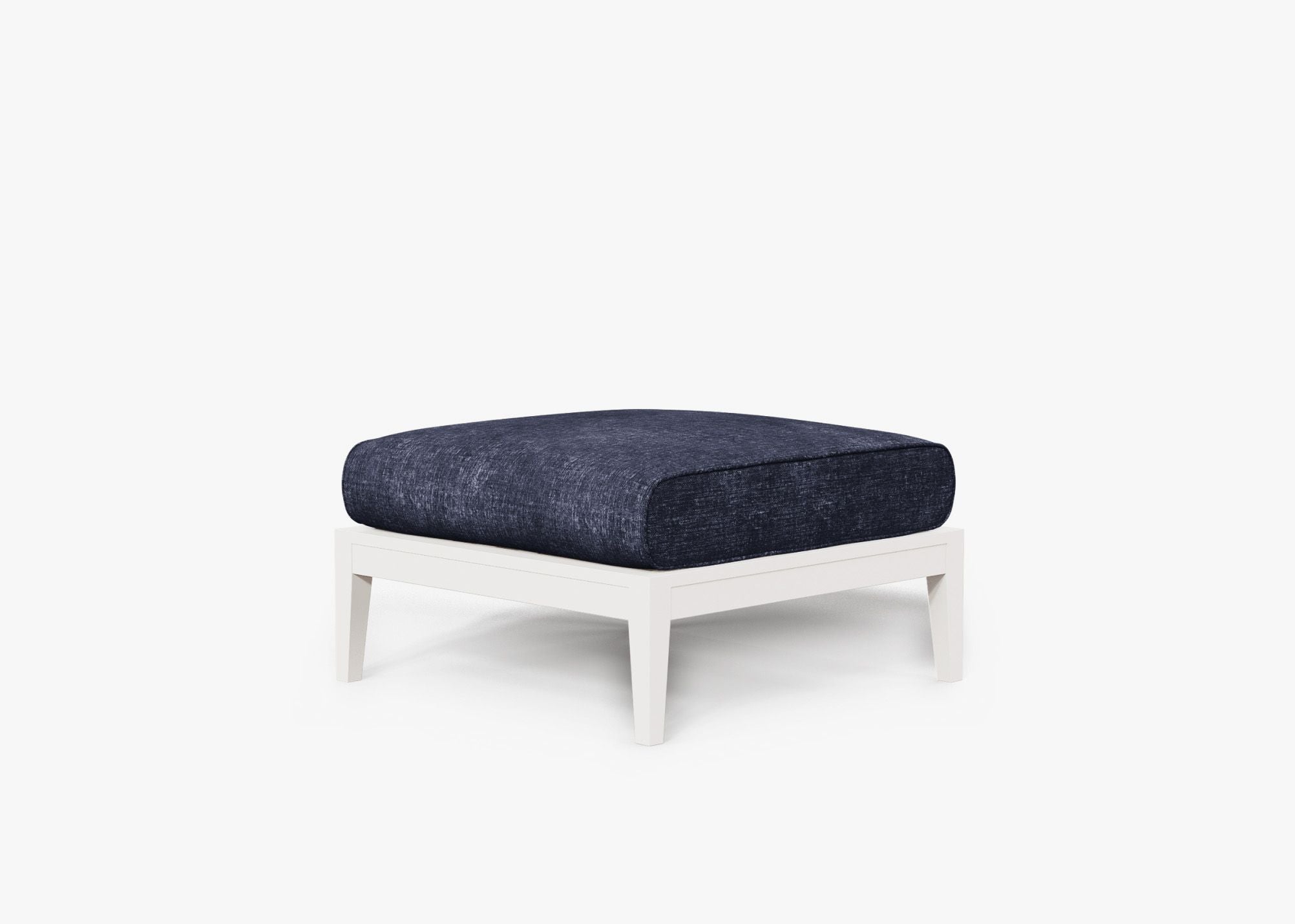 Pouf d'extérieur en aluminium blanc