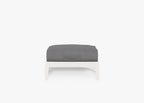 Pouf d'extérieur en aluminium blanc
