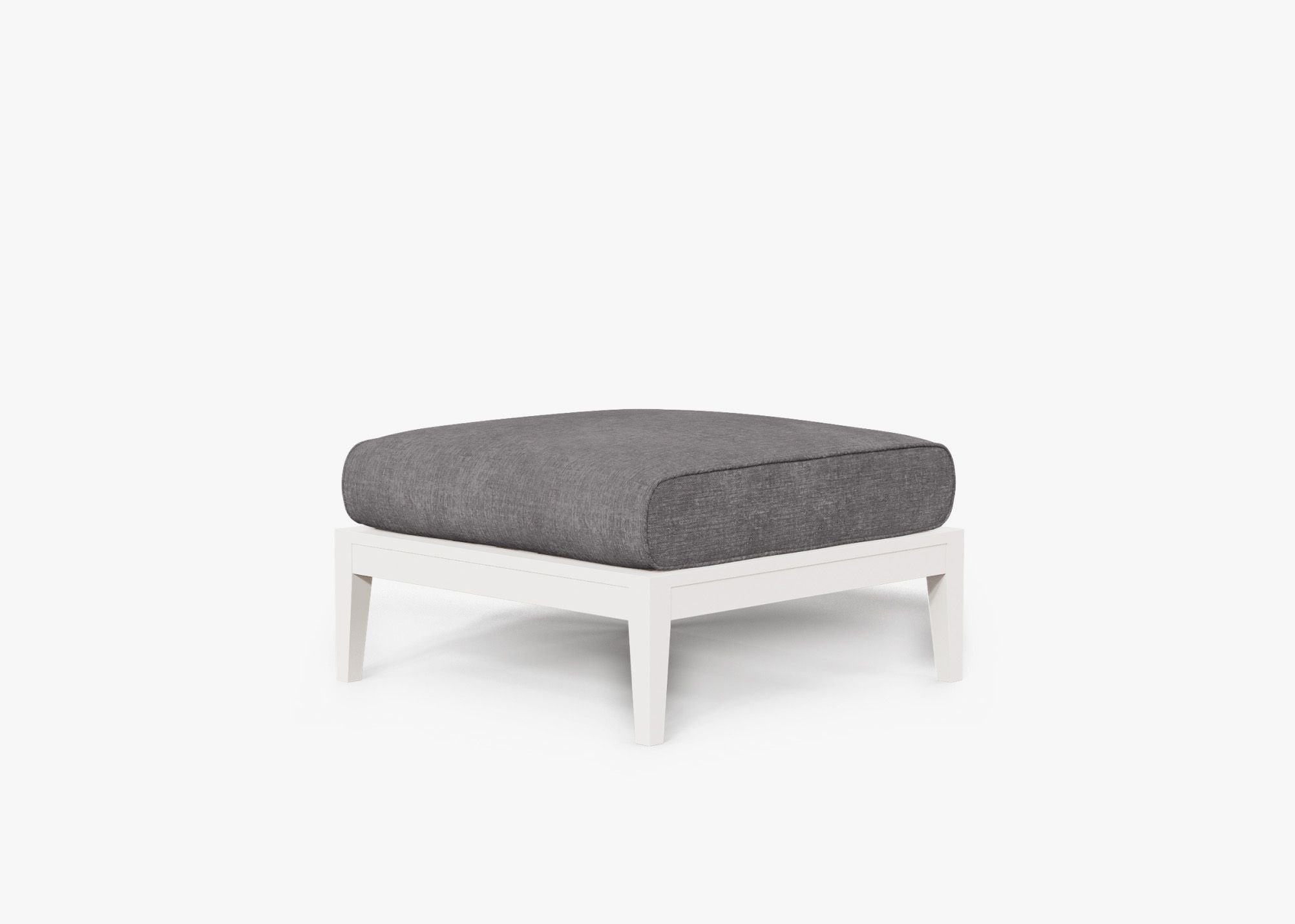Pouf d'extérieur en aluminium blanc