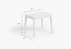 Table d'appoint d'extérieur rectangulaire en aluminium, lot de 2